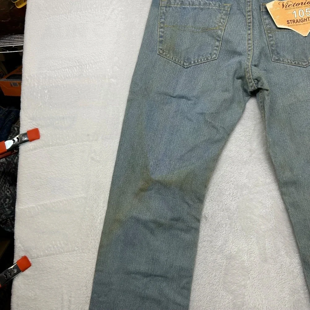 Victorious 105 Straight Fit Jeans‎ Men's Blue Denim Mid Rise Classic - 30X35 NWT
